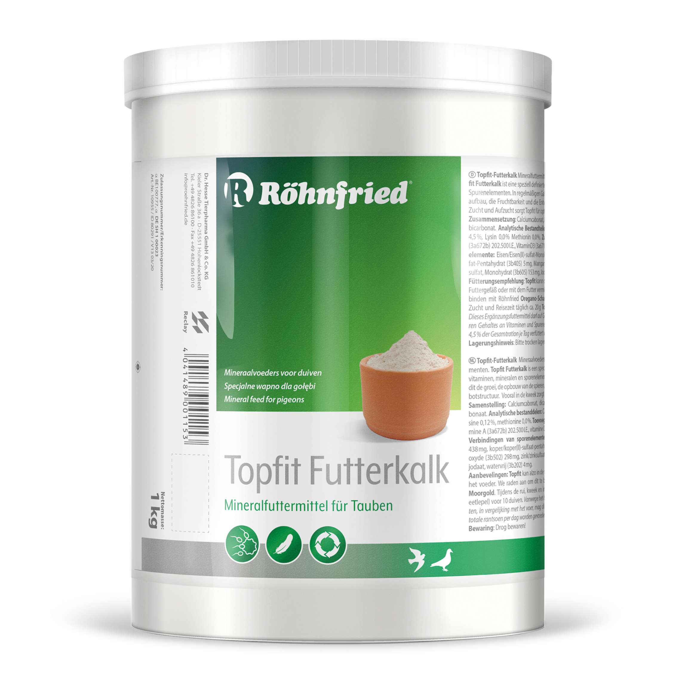 Topfit Spezial-Futterkalk 1kg